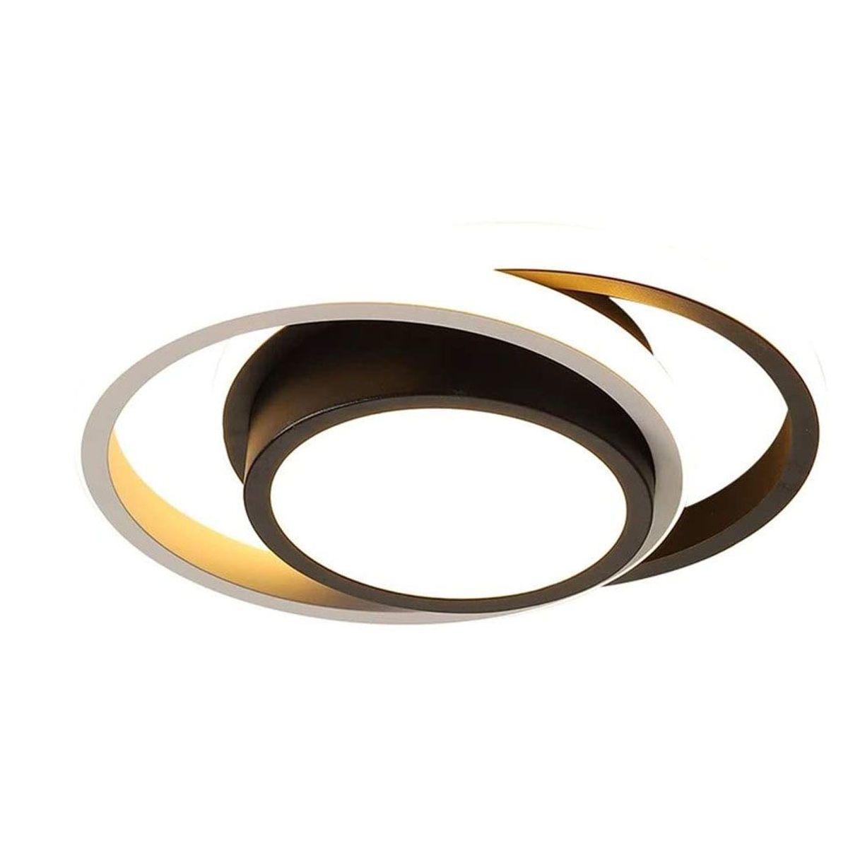 HOME NEAT - Lámparas de Techo LED Acrílica Moderno 21W 3 Colores Redondo Negro