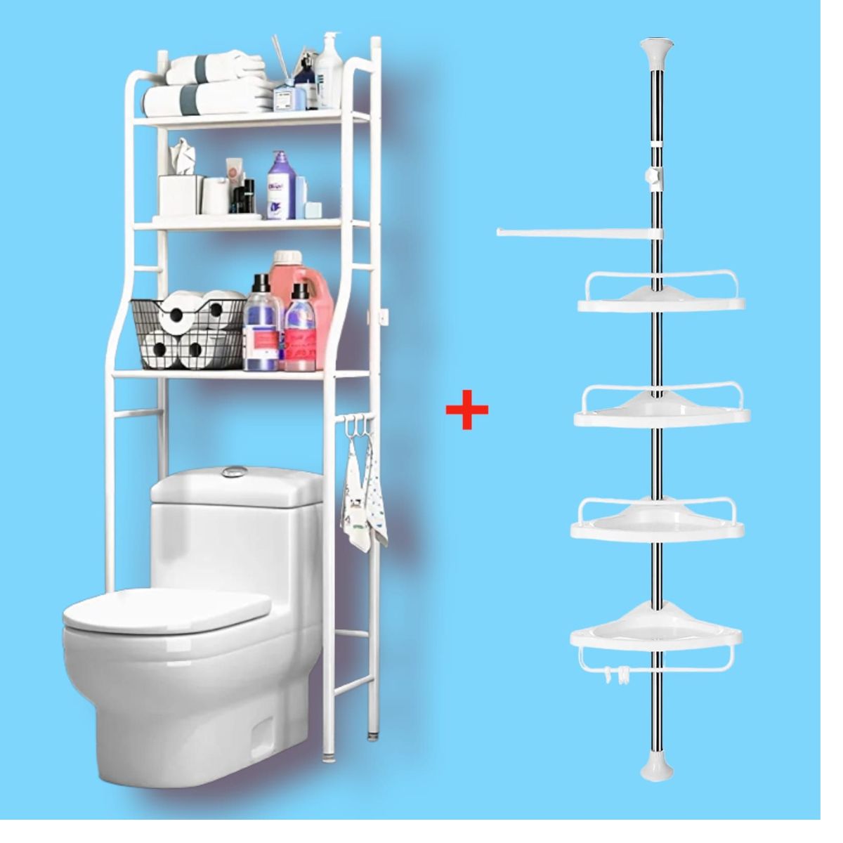 OEM - Organizador de Baño 3 niveles + Esquinero de Ducha 4 Niveles