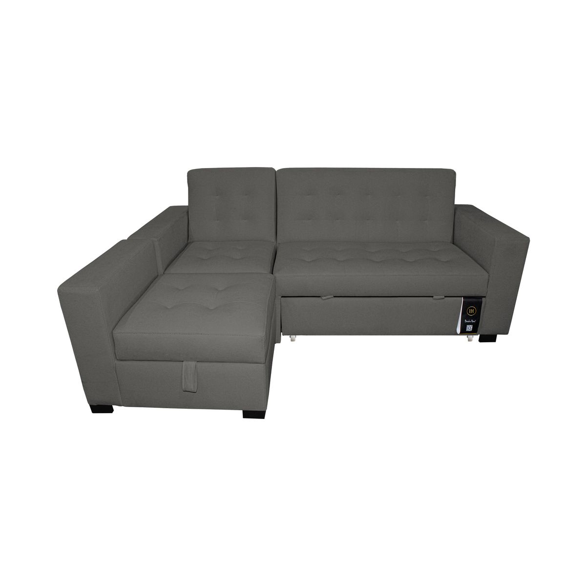 BARAKA HOME - Sofá Cama Multifuncional Kavala 3 Cuerpos - Gris Oscuro