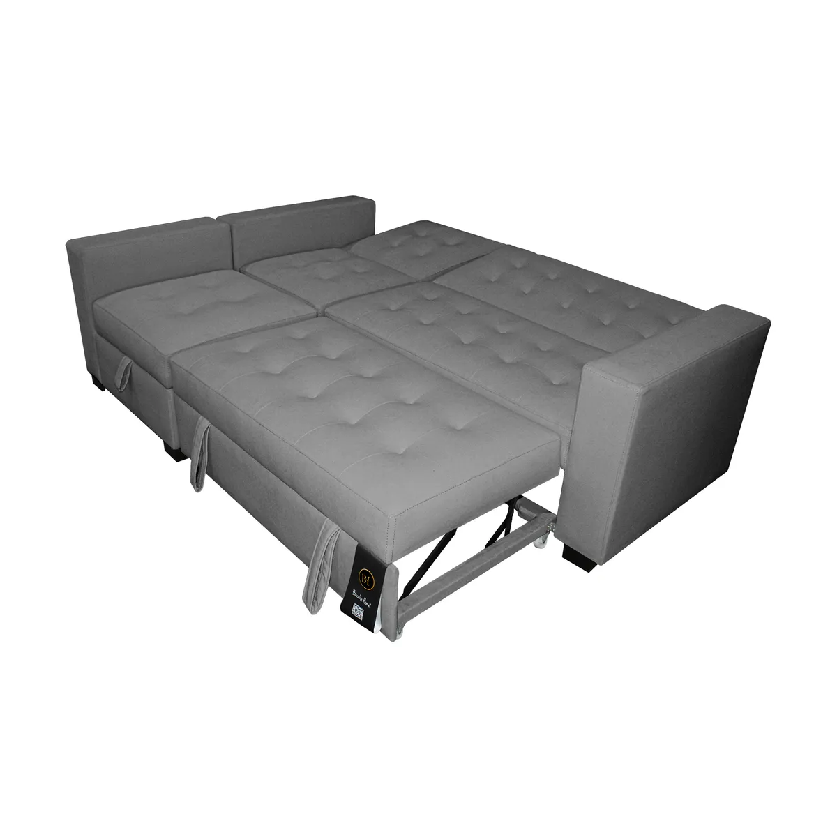BARAKA HOME - Sofá Cama Multifuncional Kavala 3 Cuerpos - Gris Claro