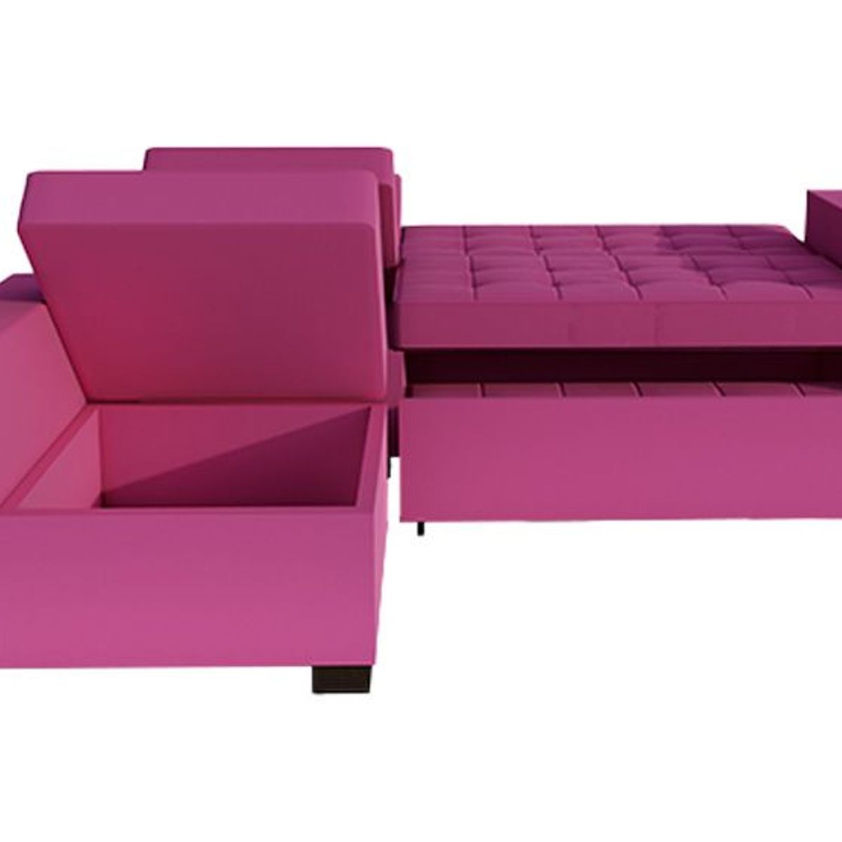 BARAKA HOME - Sofá Cama Multifuncional Kavala 3 Cuerpos - Fucsia