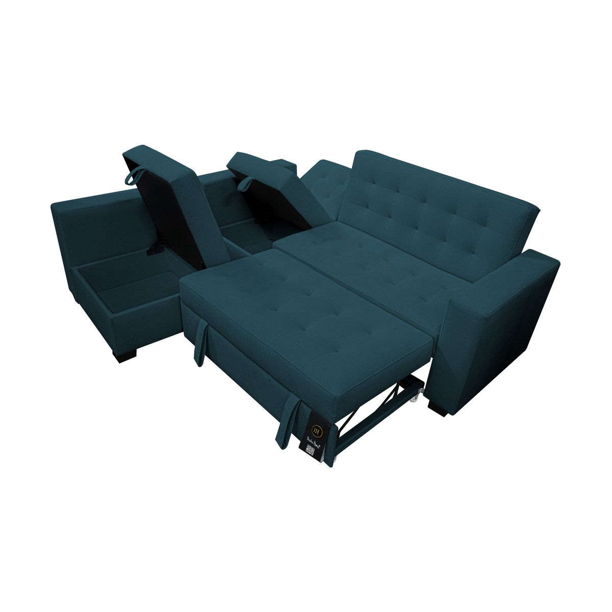 BARAKA HOME - Sofá Cama Multifuncional Kavala 3 Cuerpos - Cobalto