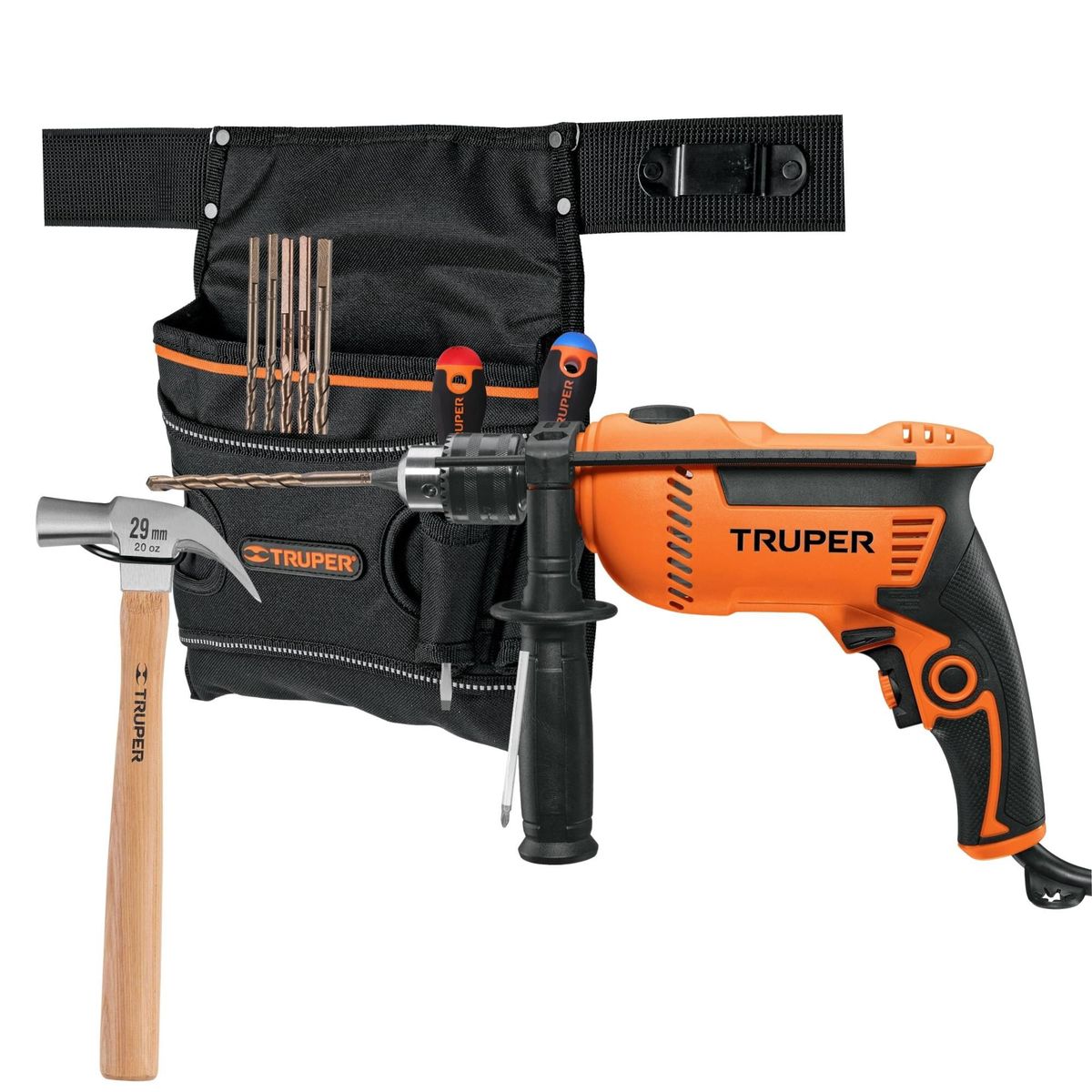 TRUPER - TALADRO PERCUTOR TRUPER 600W 1/2" + KIT 10 PIEZAS