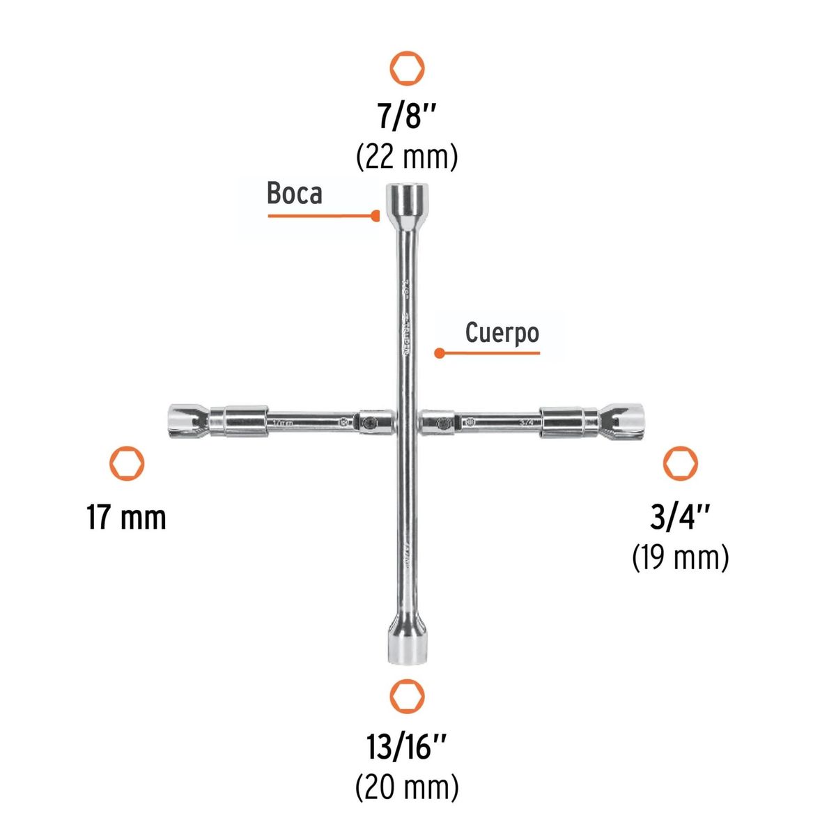 TRUPER - Kit emergencia automotriz, Juego herramienta 10 Pzas, Truper