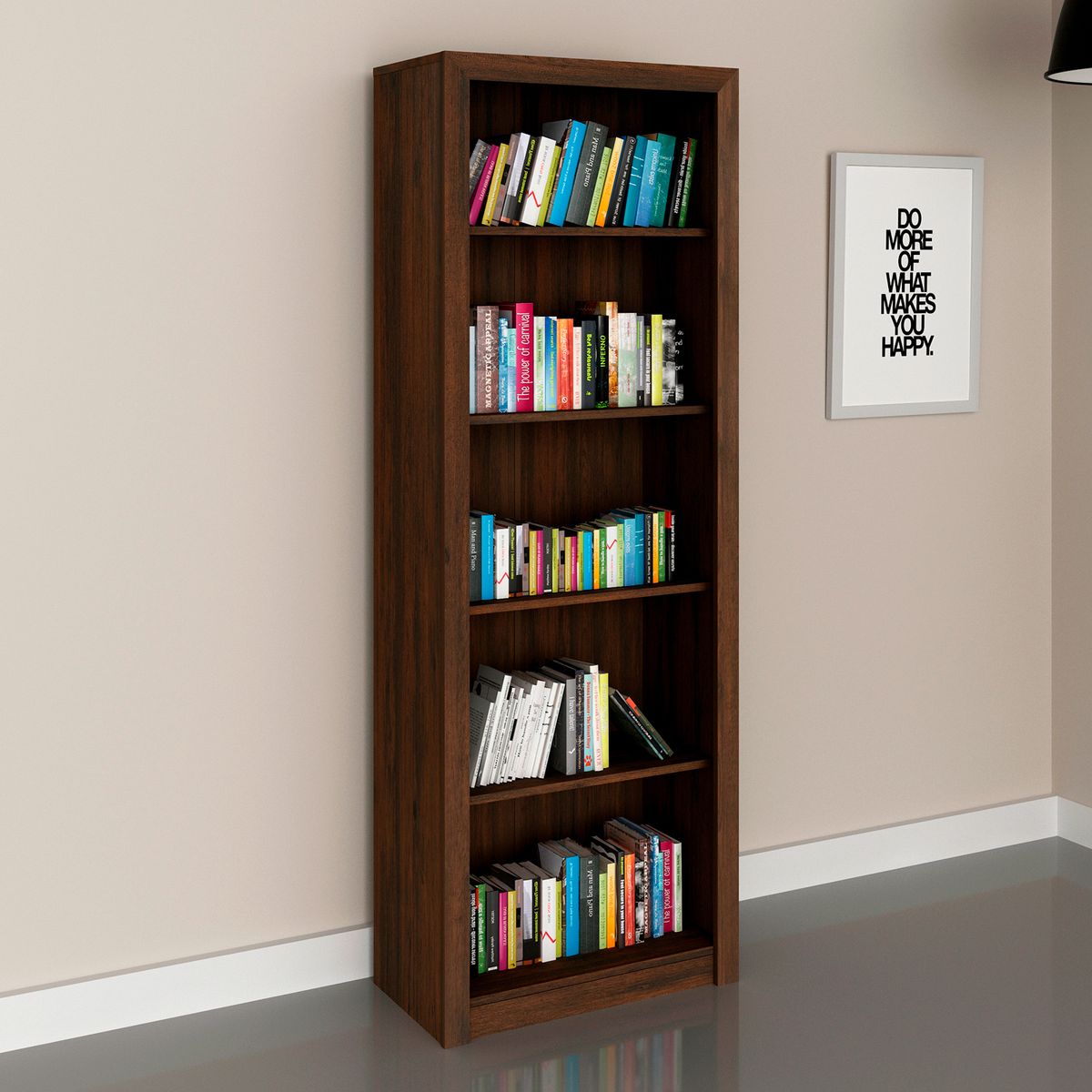 BONNO - Librero Biblioteca Cameron Rustico Bonno