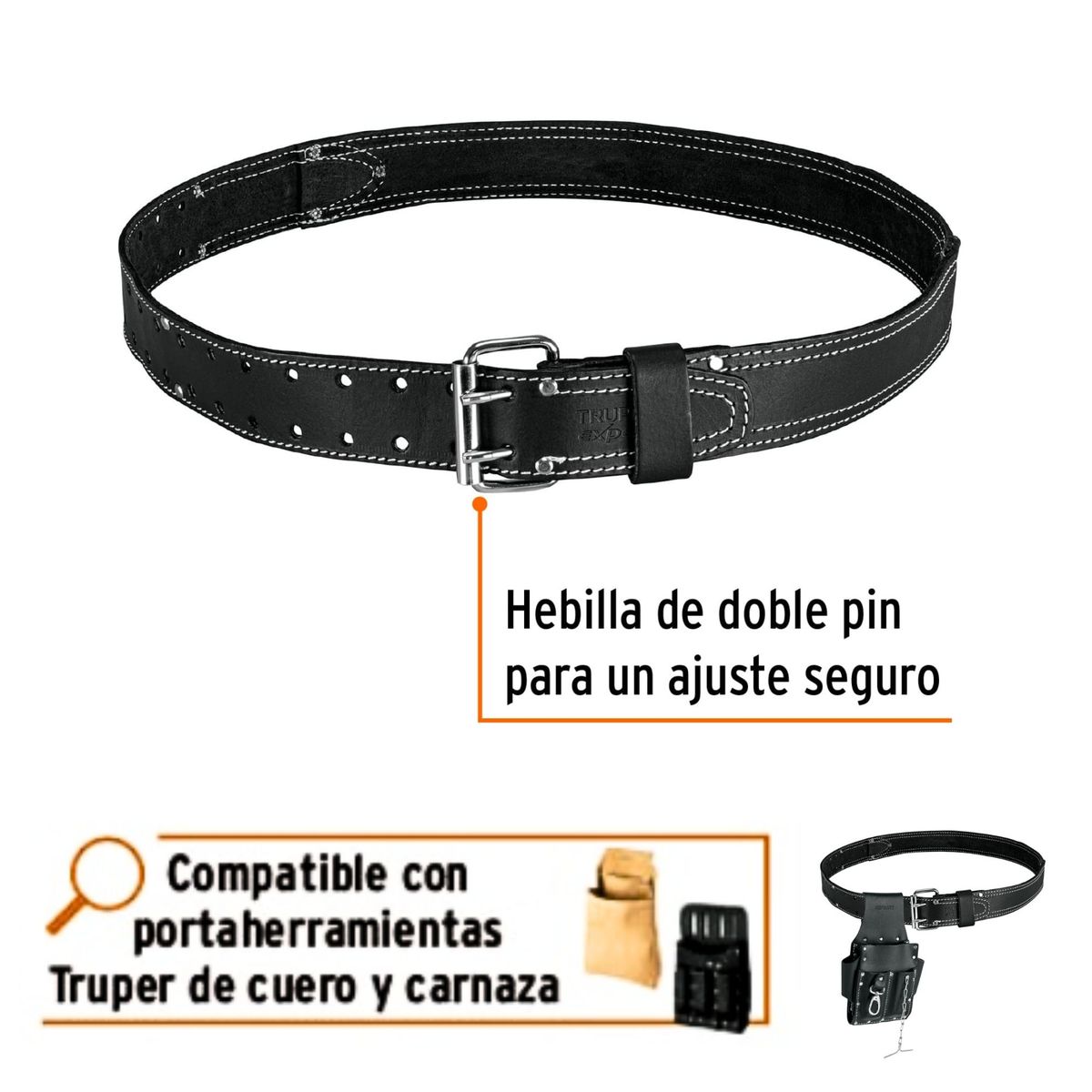 TRUPER - Cinturón cuero para porta herramientas Truper Expert