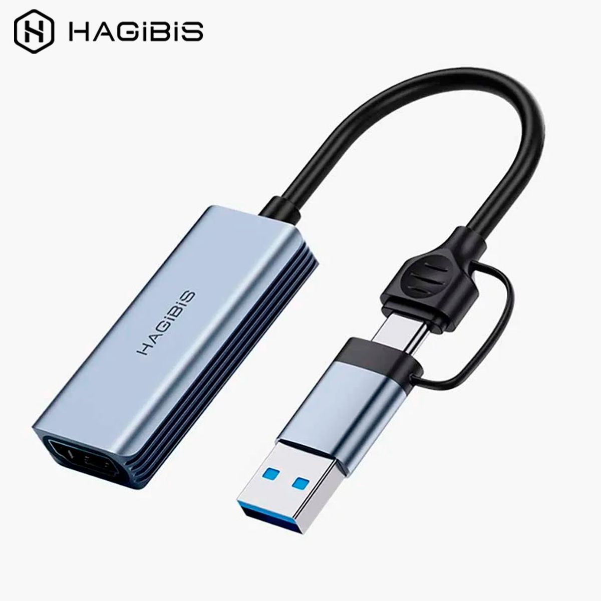 HAGIBIS - Capturadora De Video Usb 3.0 Tipo C 1080p 60fps Pc Celulares Hagibis