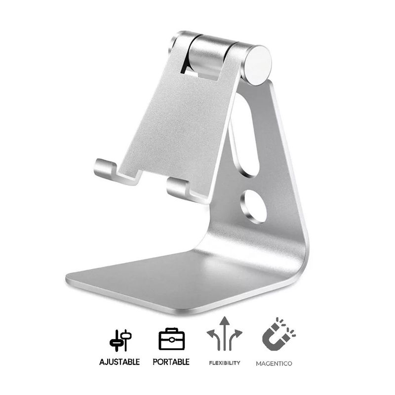 S&T - Soporte Para Celular Corporativos ST for Business Aluminio HS218 Silver -Tablet