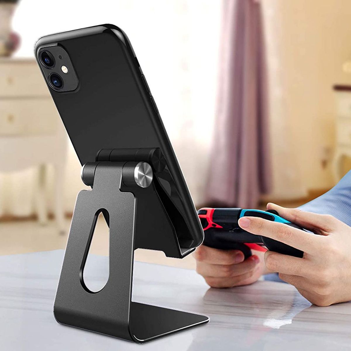 S&T - Soporte Para Celular Corporativos ST for Business Aluminio HS218 Black -Tablet