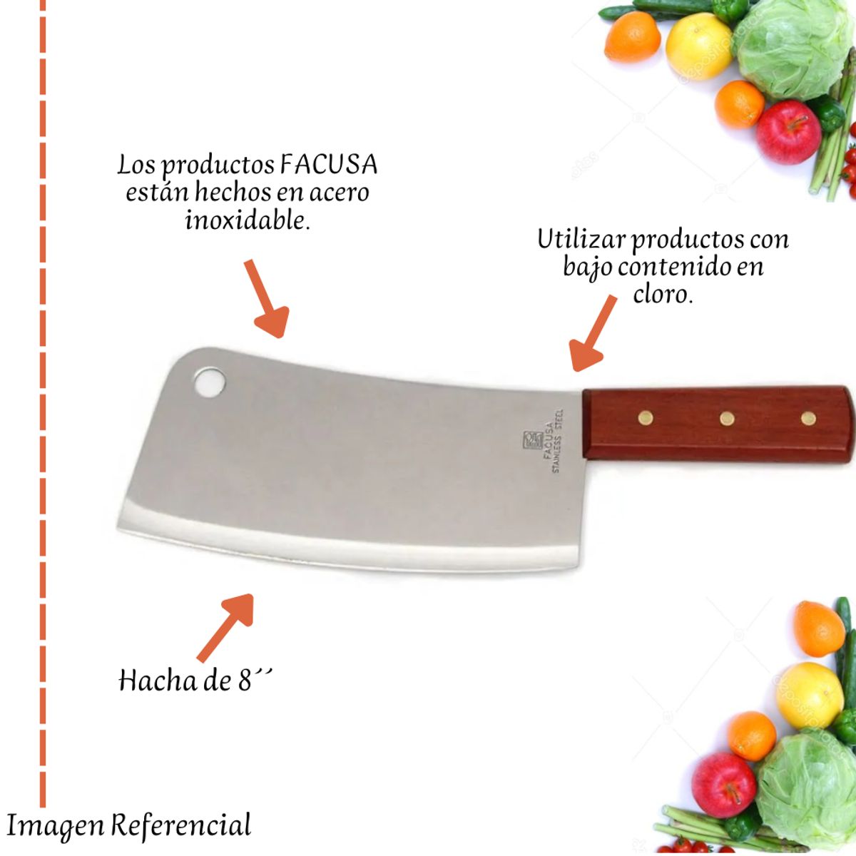 FACUSA - Hacha grande FACUSA M/MADERA  8"