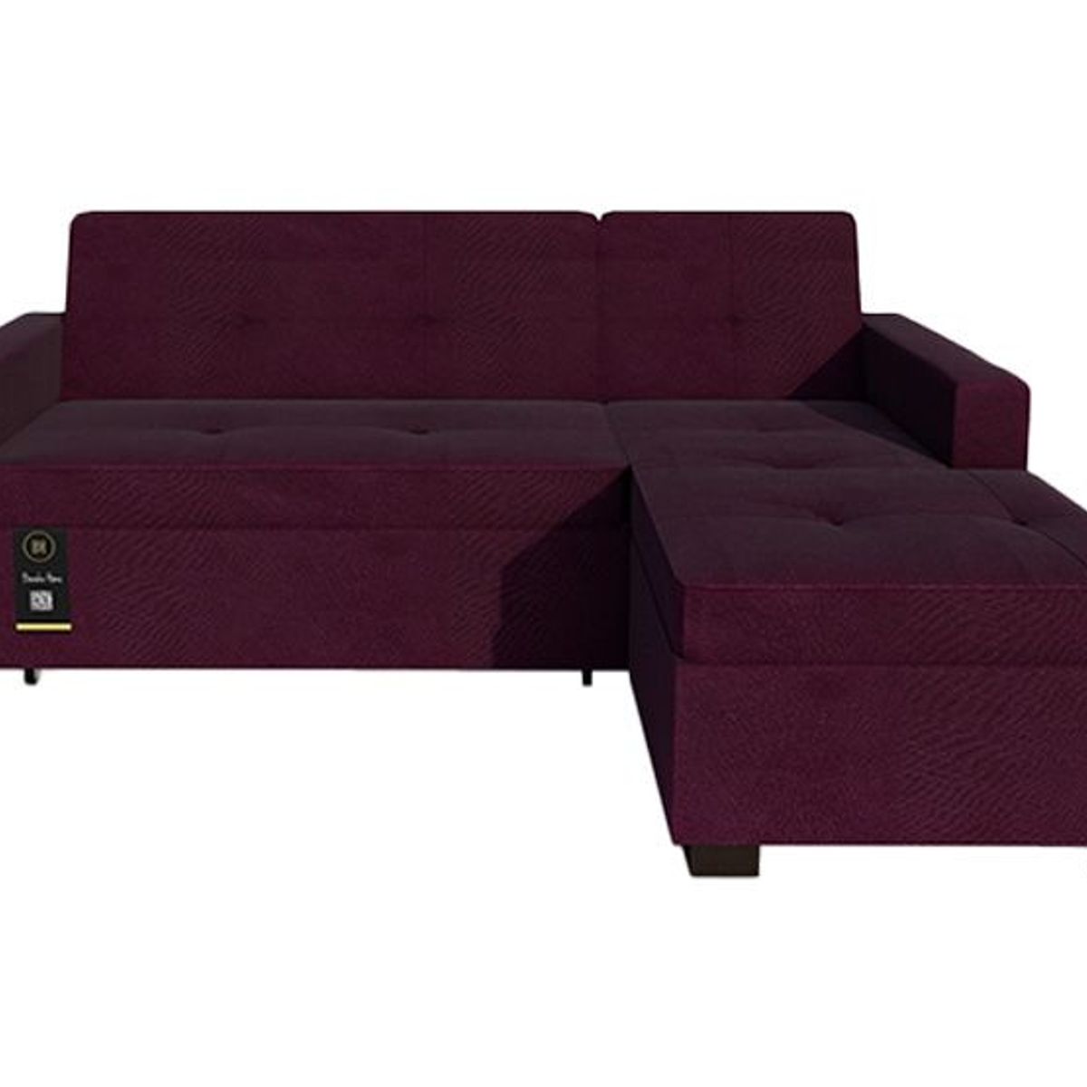 BARAKA HOME - Sofá Cama Seccional Debar Derecho 3 Cuerpos - Púrpura