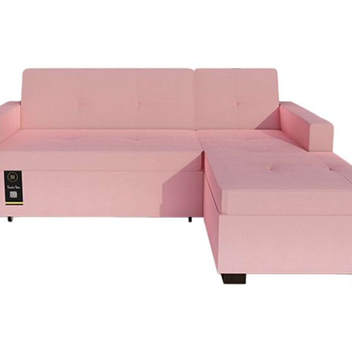 BARAKA HOME - Sofá Cama Seccional Debar Derecho 3 Cuerpos - Rosa