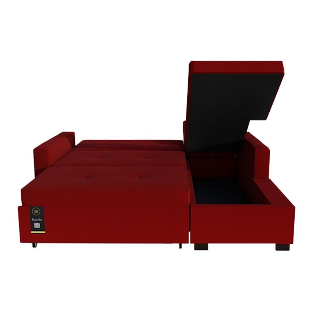 BARAKA HOME - Sofá Cama Seccional Debar Derecho 3 Cuerpos - Rojo