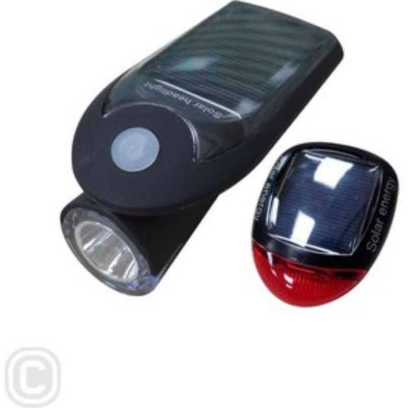 GENERICO - Luces de Bicicleta Recargable Solares Frontal y Delantero