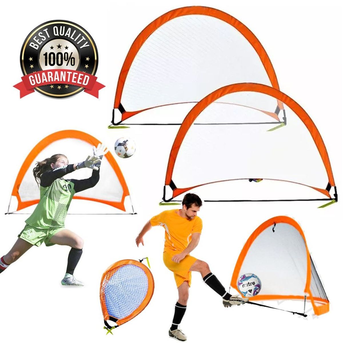 HOLGU - Kit De 2 Arcos Para Fútbol Plegables V4