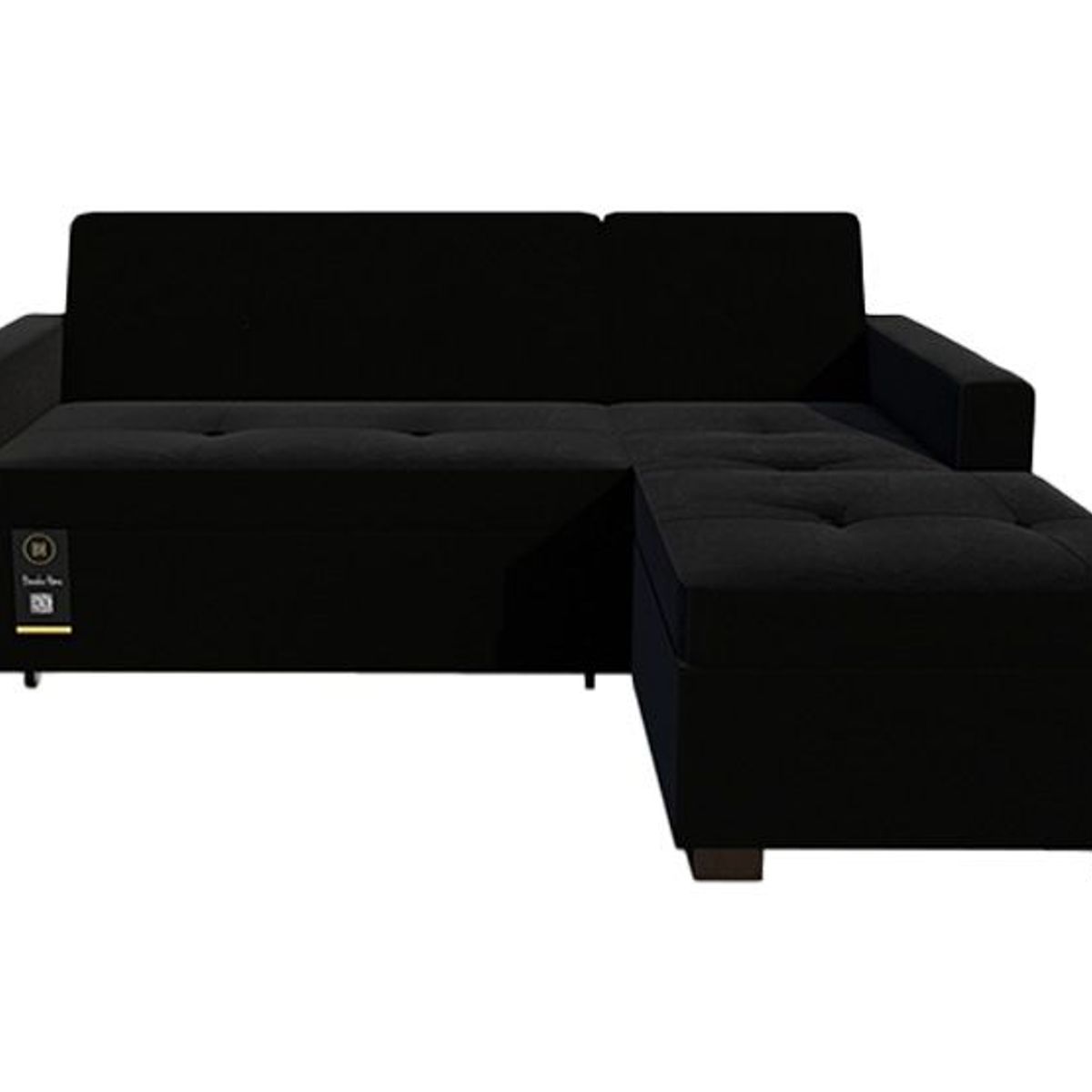 BARAKA HOME - Sofá Cama Seccional Debar Derecho 3 Cuerpos - Negro