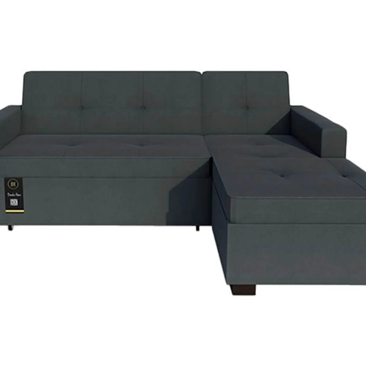 BARAKA HOME - Sofá Cama Seccional Debar Derecho 3 Cuerpos - Gris oscuro