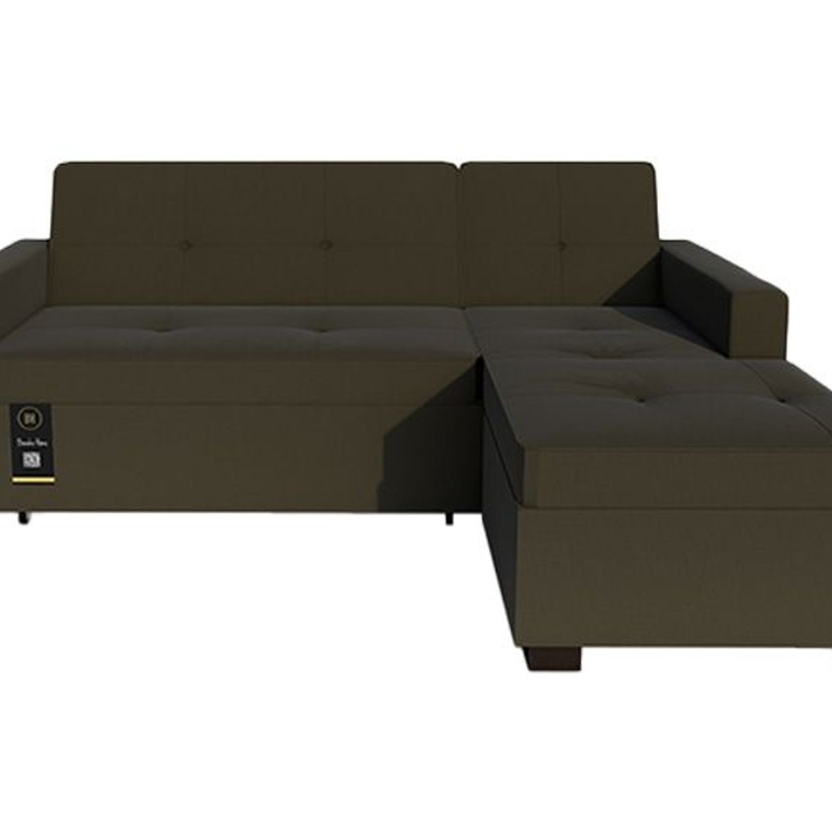 BARAKA HOME - Sofá Cama Seccional Debar Derecho 3 Cuerpos - Chocolate Oscuro