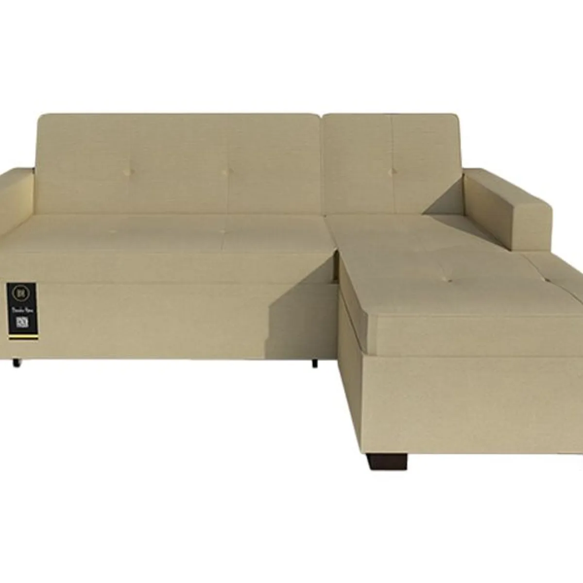 BARAKA HOME - Sofá Cama Seccional Debar Derecho 3 Cuerpos - Beige Claro
