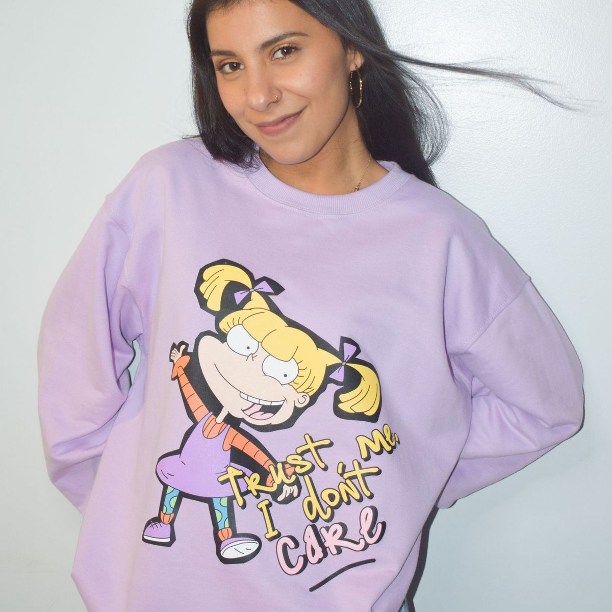 GENERICO - Polera Oversize Lila Angelica ADS comfy