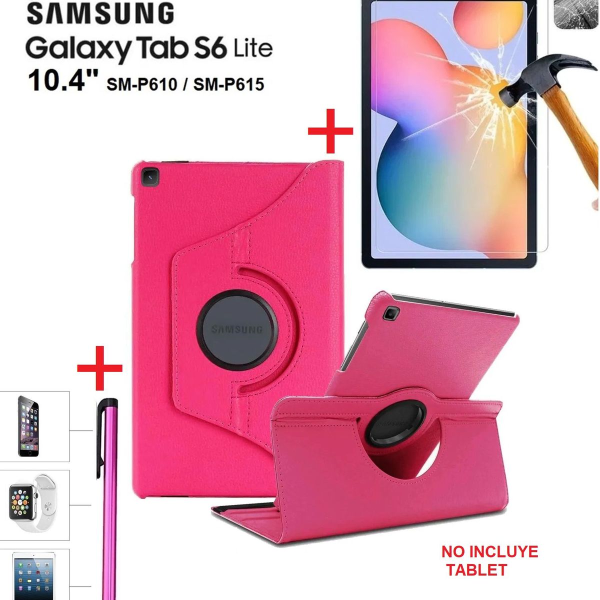 GENERICO - Funda Cuero con Mica con Lapiz para Samsung Tab S6 Lite 104 SM-P610