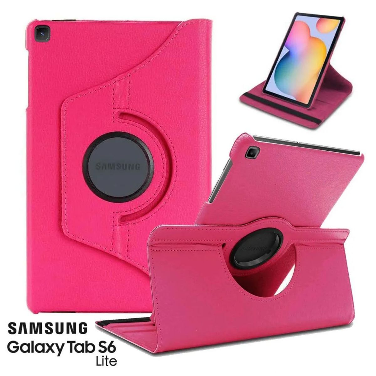 GENERICO - Funda Case de Cuero Giro 360° para Samsung Tab S6 Lite 104 SM-P610