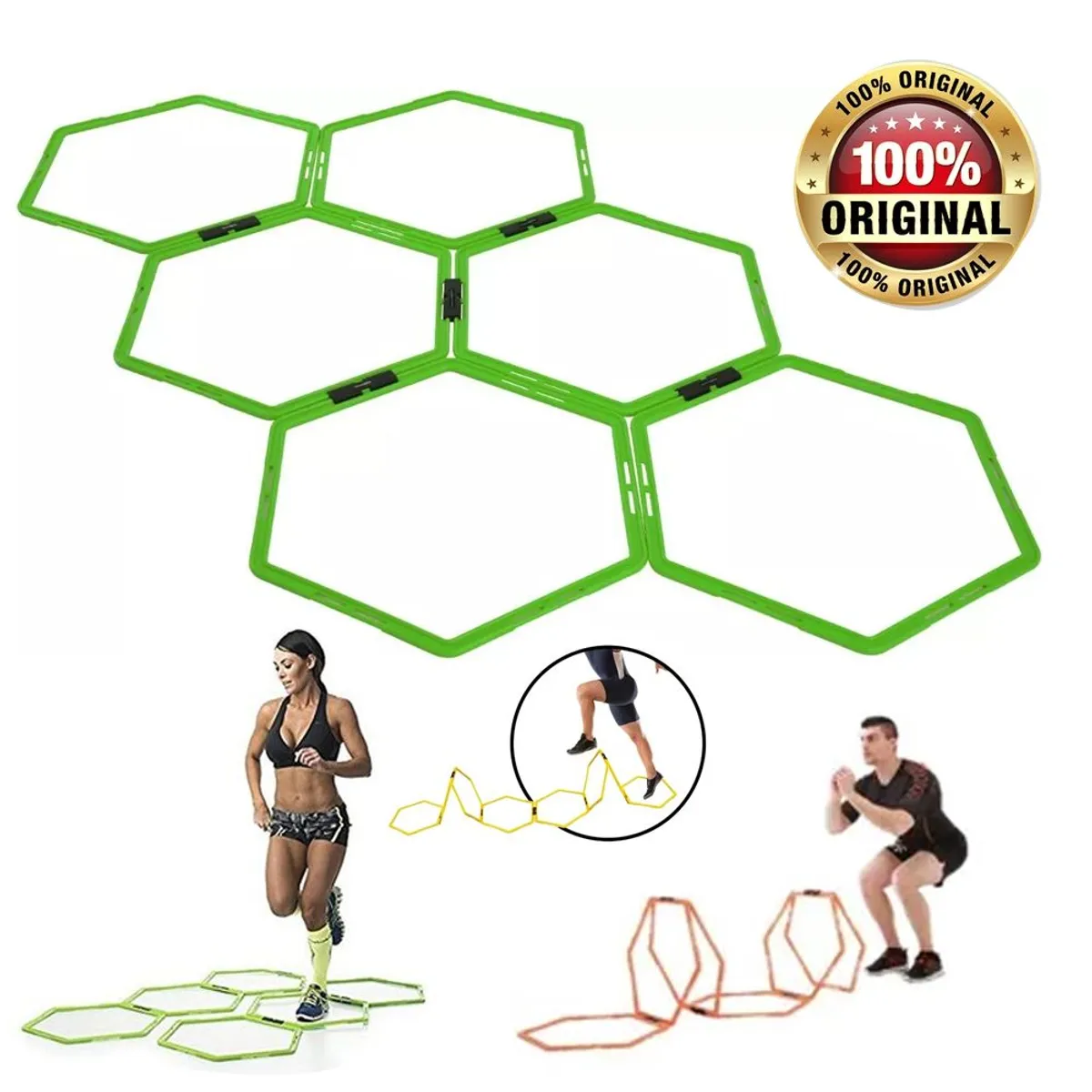 GENERICO - Escalera De Agilidad Hexagonal Pliométrica Crossfit Futbol