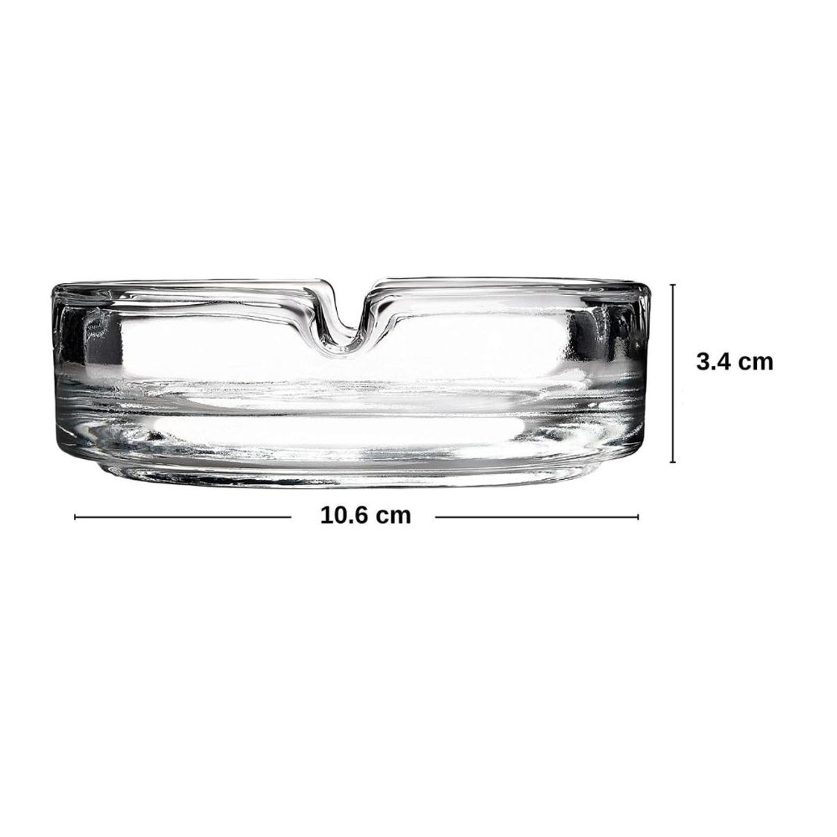 HYGGE - Cenicero de Vidrio Cristal Redondo