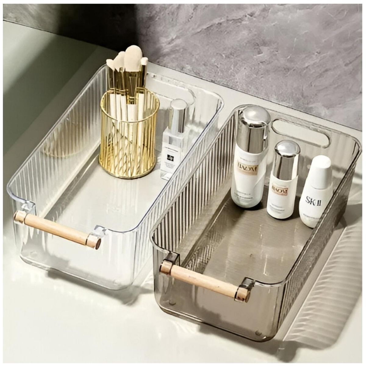 MINARI - Cesta Organizador Multiuso de Cocina Baño Tocador Escritorio C809