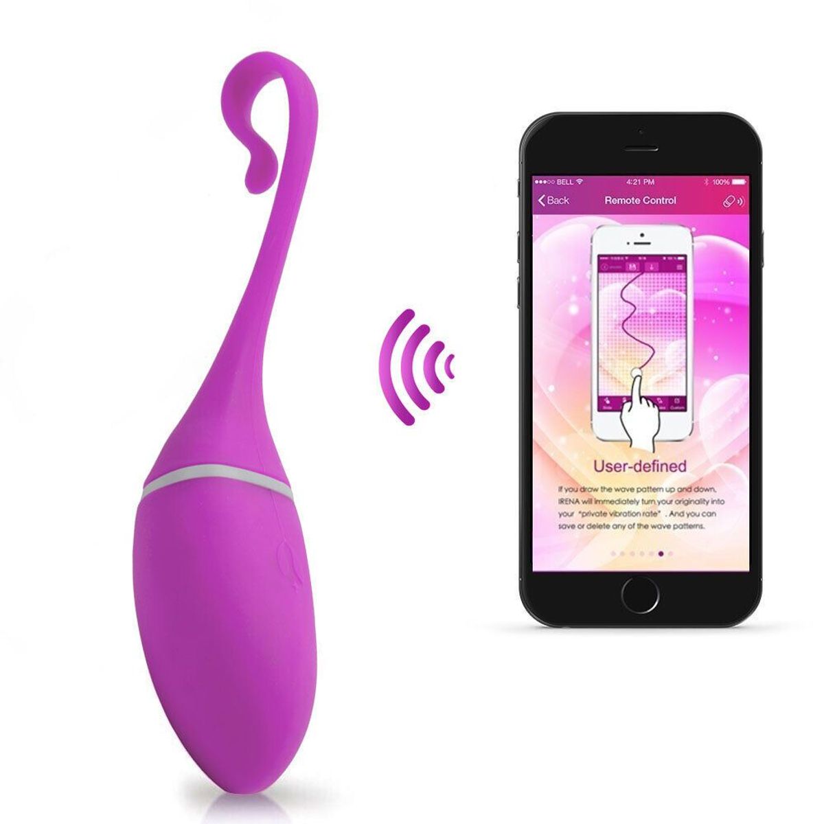 GENERICO - IRENA I Consolador Vibrador Dildo Control con Aplicativo