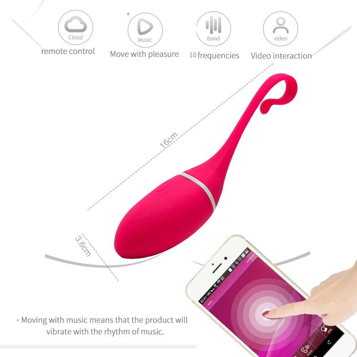 GENERICO - IRENA I Consolador Vibrador Dildo Control desde Smartphone