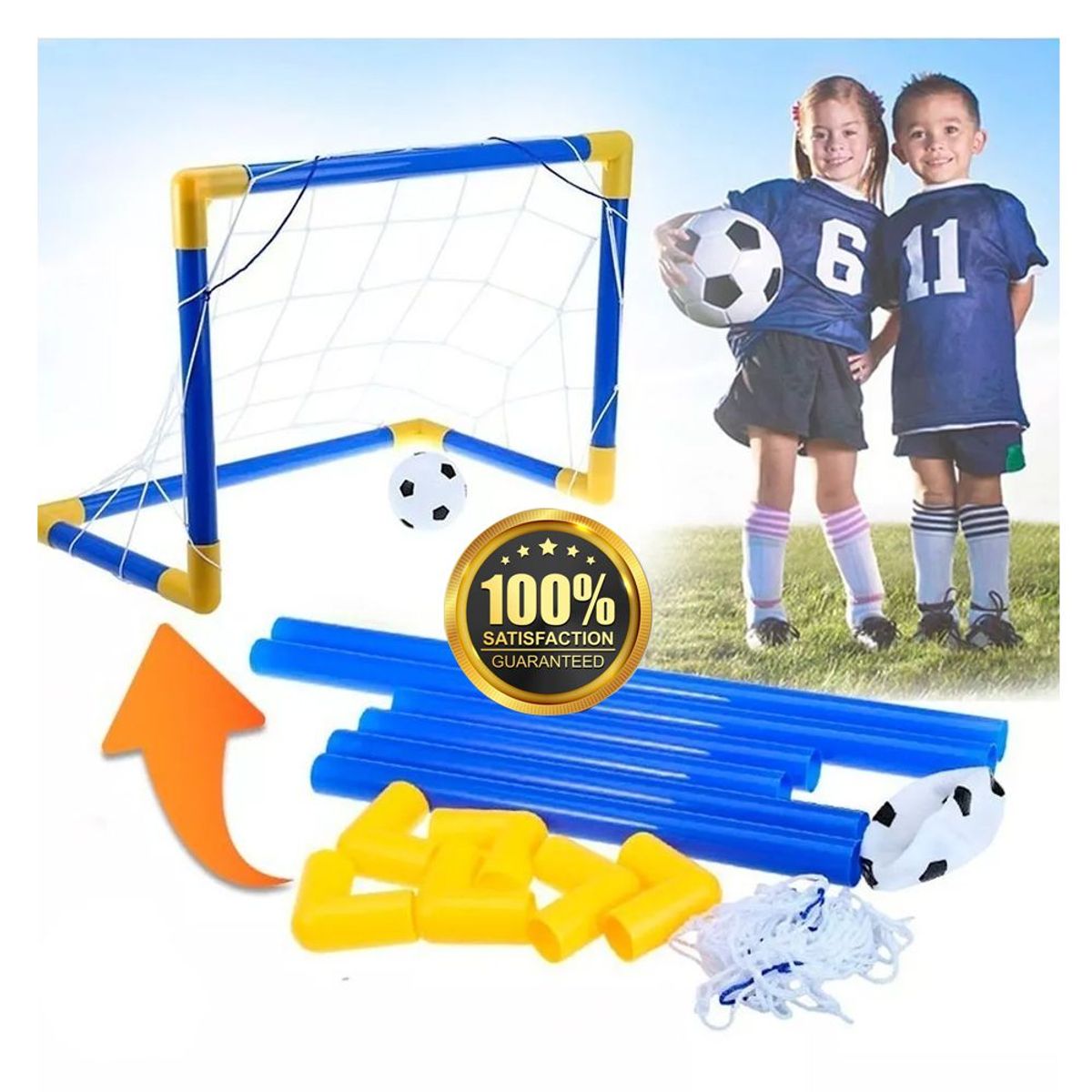 HOLGU - Arco Mini Futbol Para Niños Desarmables Resistente  Pelota