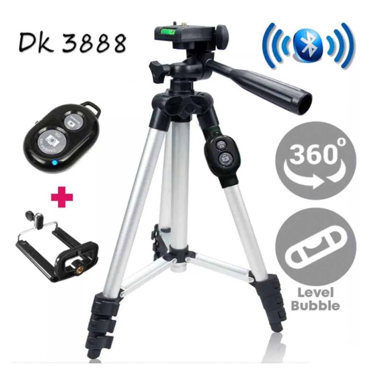 GENERICO - Trípode Bluetooth Regulable Inalambrico 120m Para Cámara de Celular