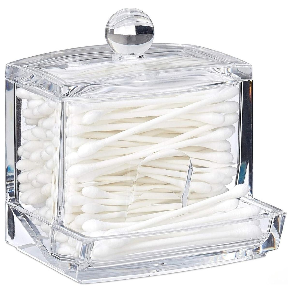 MINARI - Organizador Acrílico Dispensador de Hisopos Transparente A170