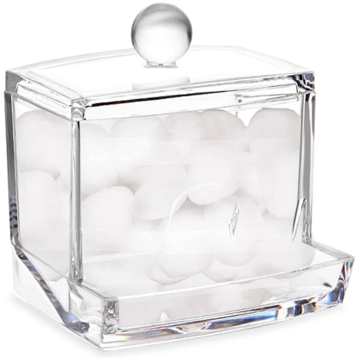 MINARI - Organizador Acrílico Dispensador de Algodón Desmaquillantes A170