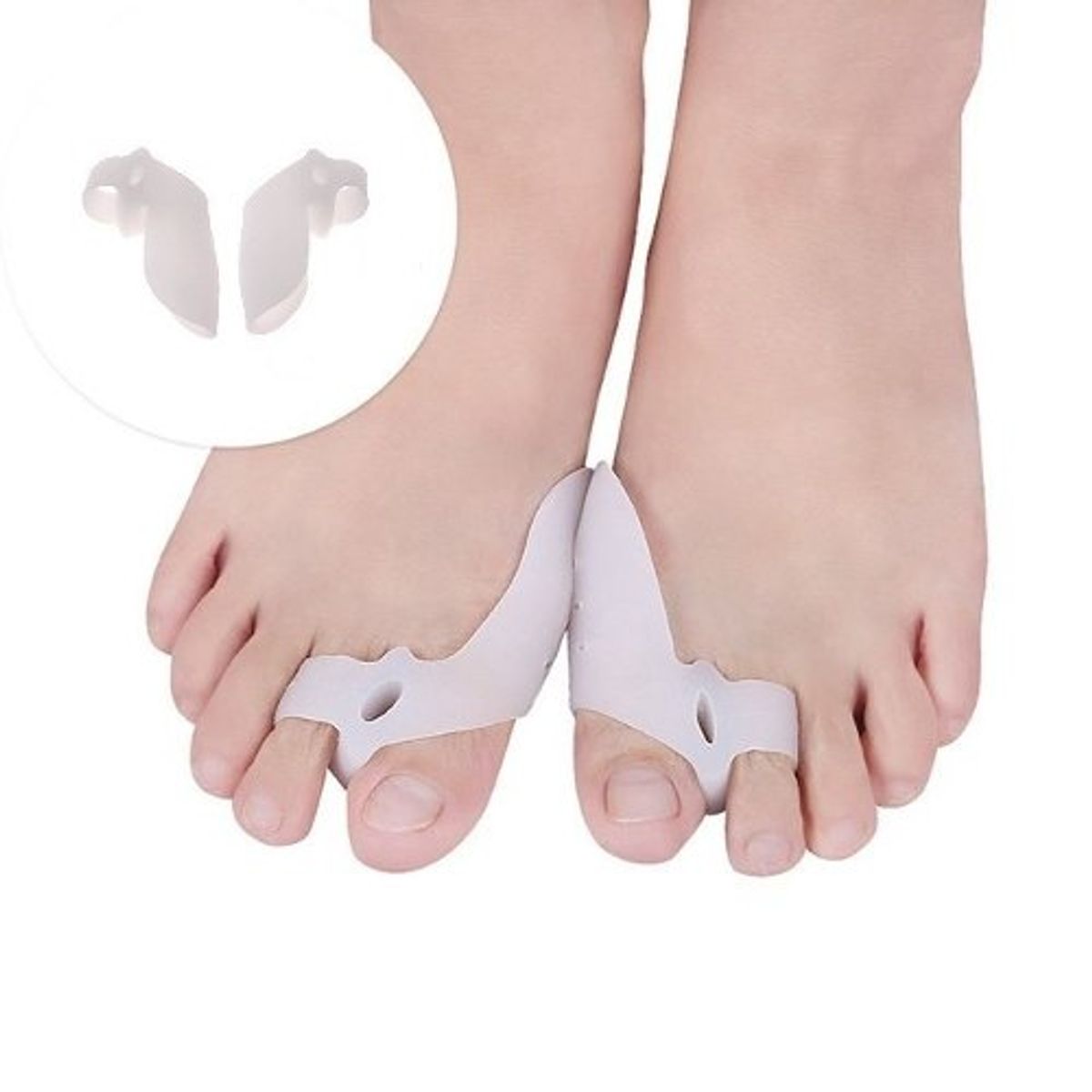 GENERICO - Corrector De Juanete 2 pares separador de dedo de silicona