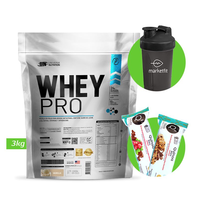 UNIVERSE NUTRITION - Proteína Whey Pro 3 Kg + Regalos  Universe Nutrition  Vainilla