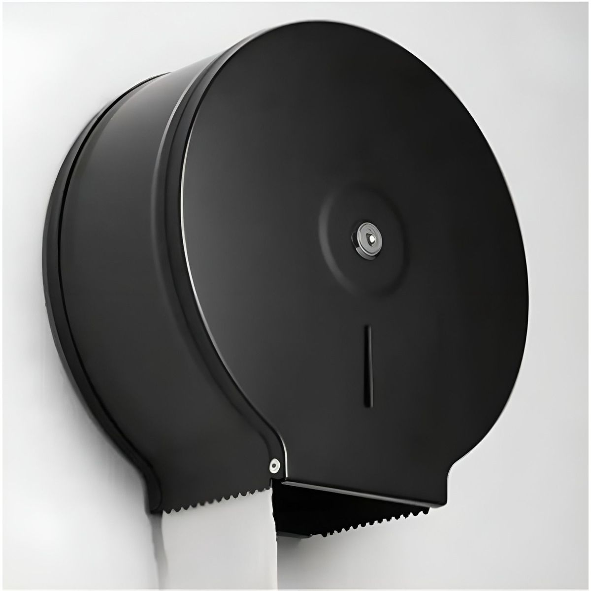 GREEN HOUSE - Dispensador  Papel Higiénico redondo negro Acero Inoxidable