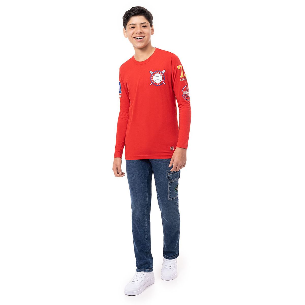 PIONIER - Pantalon Cargo Denim Stretch Niño Ibrain