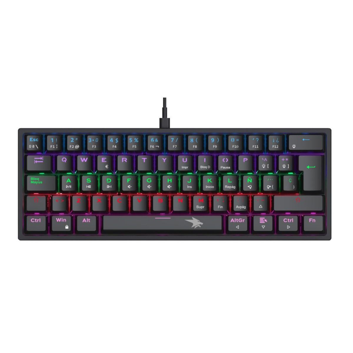 VIFROZT - Teclado Mecánico Gamer Vifrozt Berserker Negro Outemu Rojo
