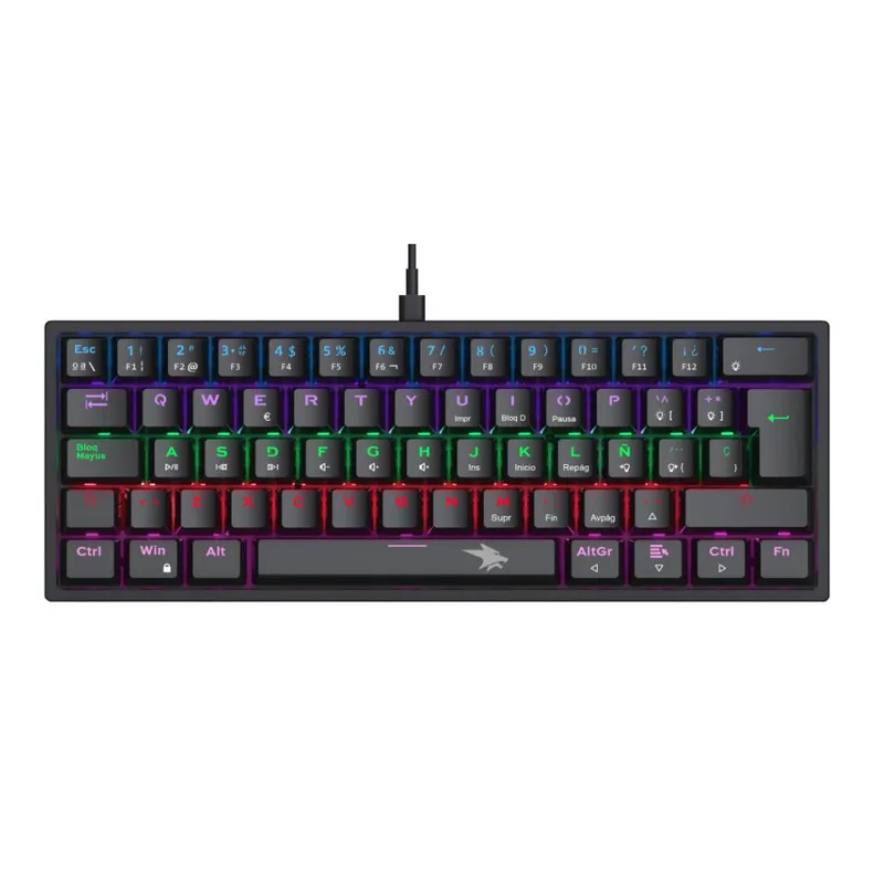 VIFROZT - Teclado Mecánico Gamer Vifrozt Berserker Negro Outemu Rojo