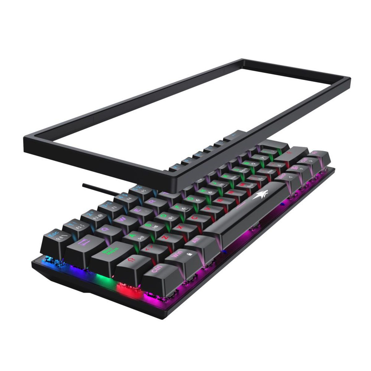 VIFROZT - Teclado Mecánico Gamer Vifrozt Berserker Negro Outemu Rojo