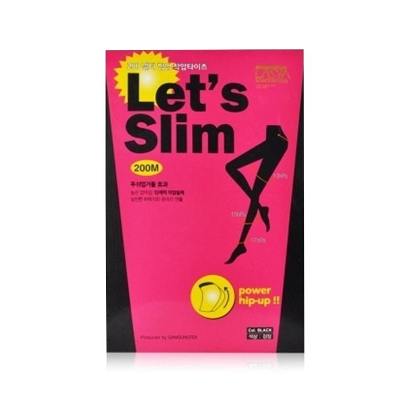 GENERICO - MEDIAS ALTAS LEGGINS PANTI A PRESIÓN LETS SLIM 200M NEGRO