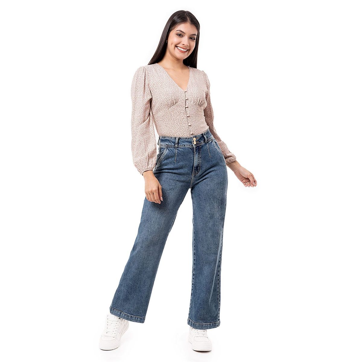 PIONIER - Pantalon Moda Denim Stretch Mujer Liliem