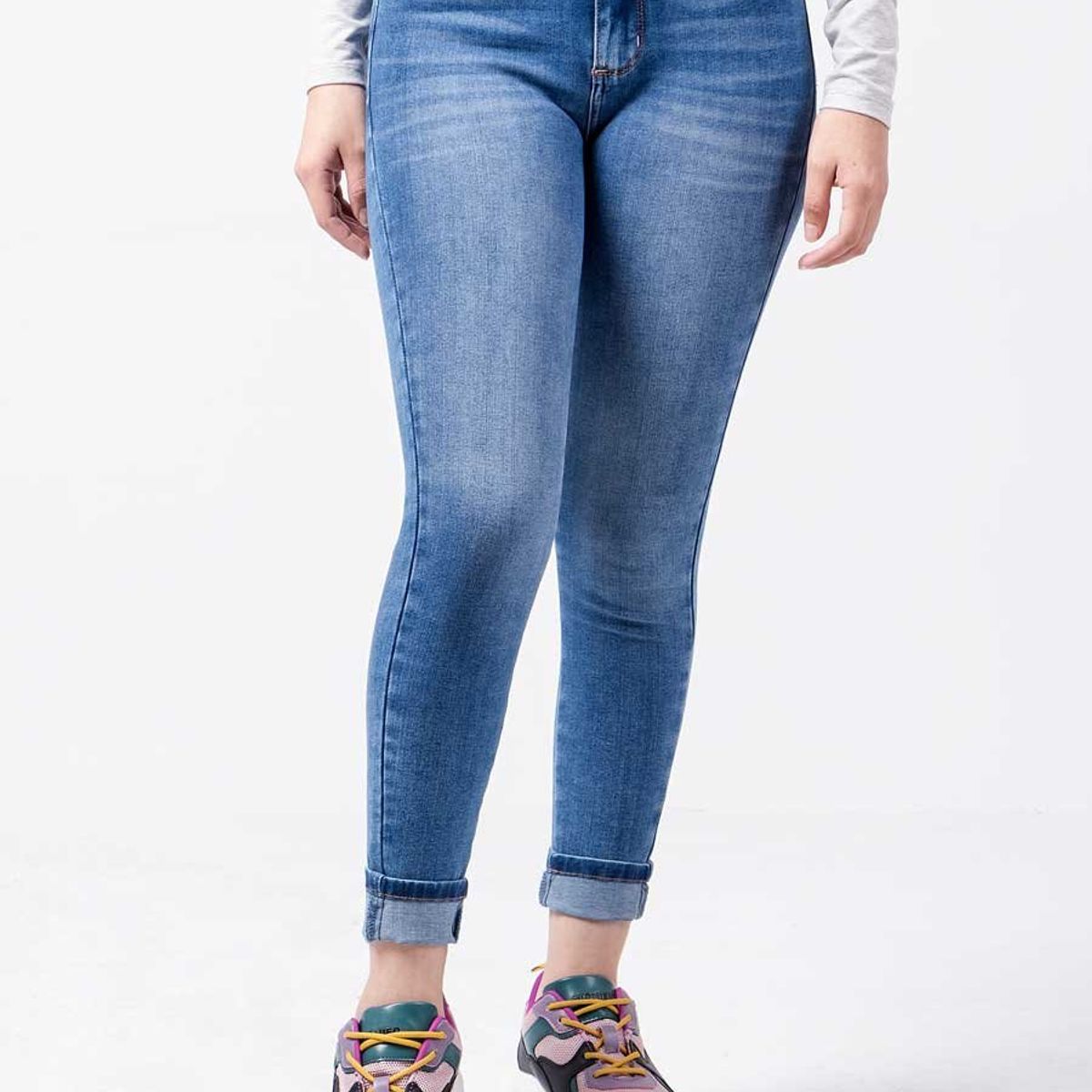 SQUEEZE - Pantalon Moda Denim Stretch Rebekha Mujer