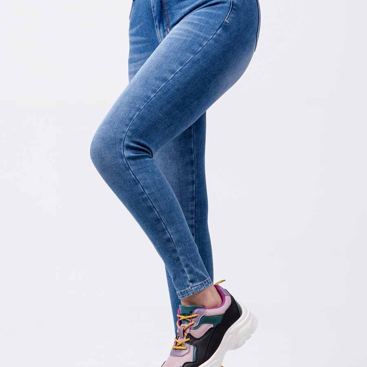 SQUEEZE - Pantalon Moda Denim Stretch Rebekha Mujer