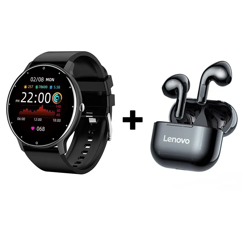LENOVO - Audífonos Bluetooth Lenovo LP40 y reloj inteligente ZL02D
