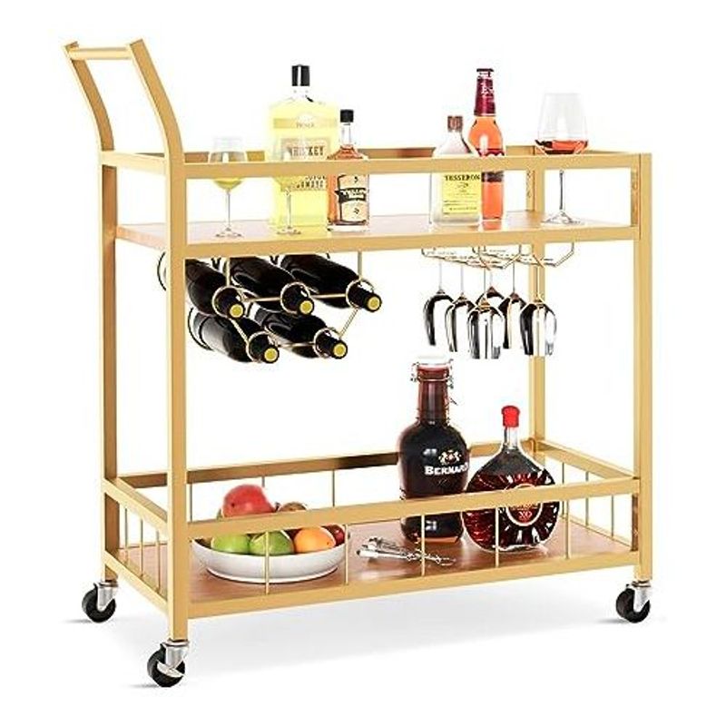 GENERICO - Carrito Bar Para El Hogar Estante De Vino Almacenar Cocina Restaurante