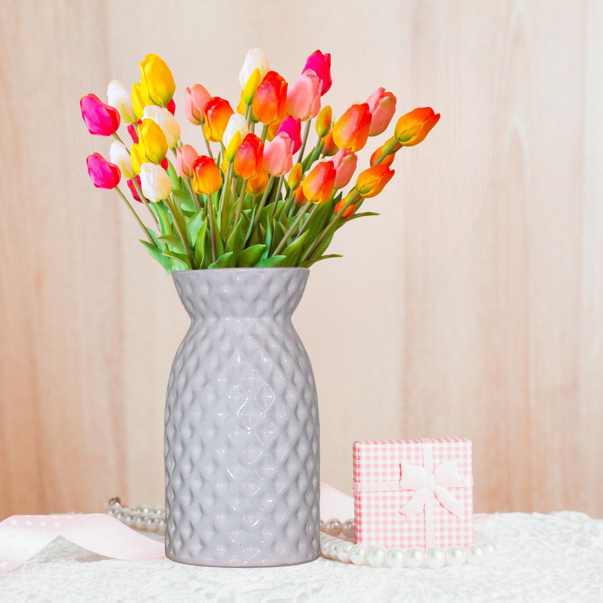 GENERICO - Floreros Jarrones Home Decorativos de Cerámica Nacional 22 x 13 cm