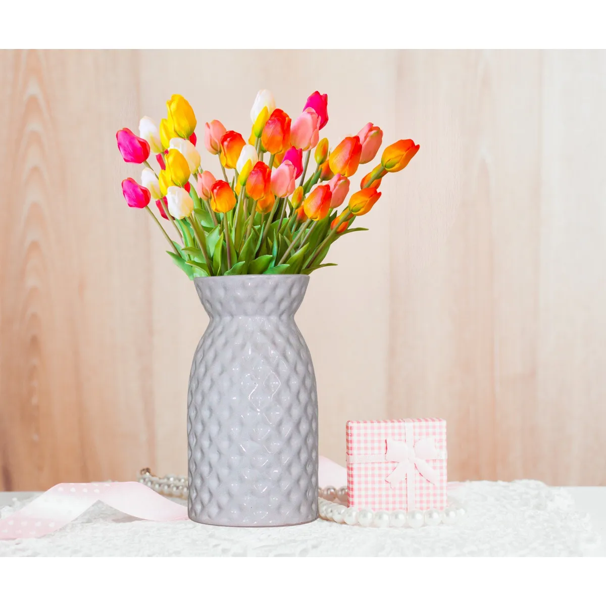 GENERICO - Floreros Jarrones Home Decorativos de Cerámica Nacional 22 x 13 cm